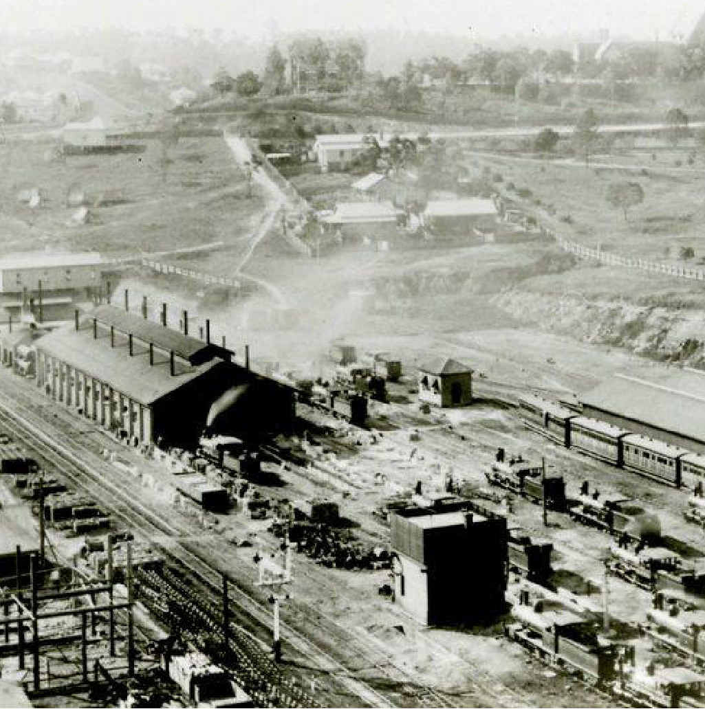 ON TRACK: The North Ipswich Railway Workshops in earlier days. ON TRACK: The North Ipswich Railway Workshops in earlier days.